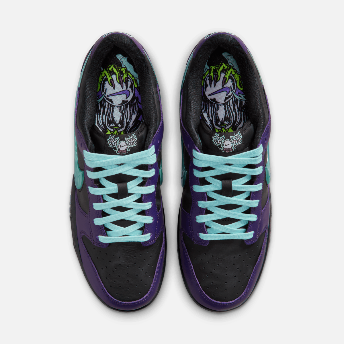 Nike Dunk Low Wizard - Preto / Roxo / Azul-petróleo