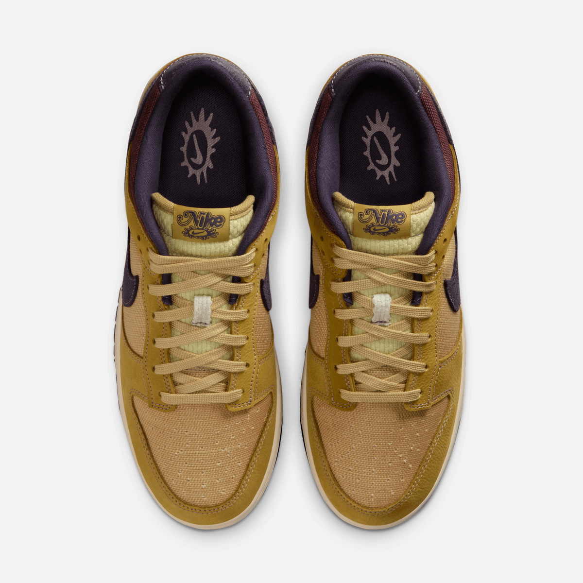 Nike Dunk Low - Dourado-claro / Roxo-escuro / Amarelo / Roxo escuro