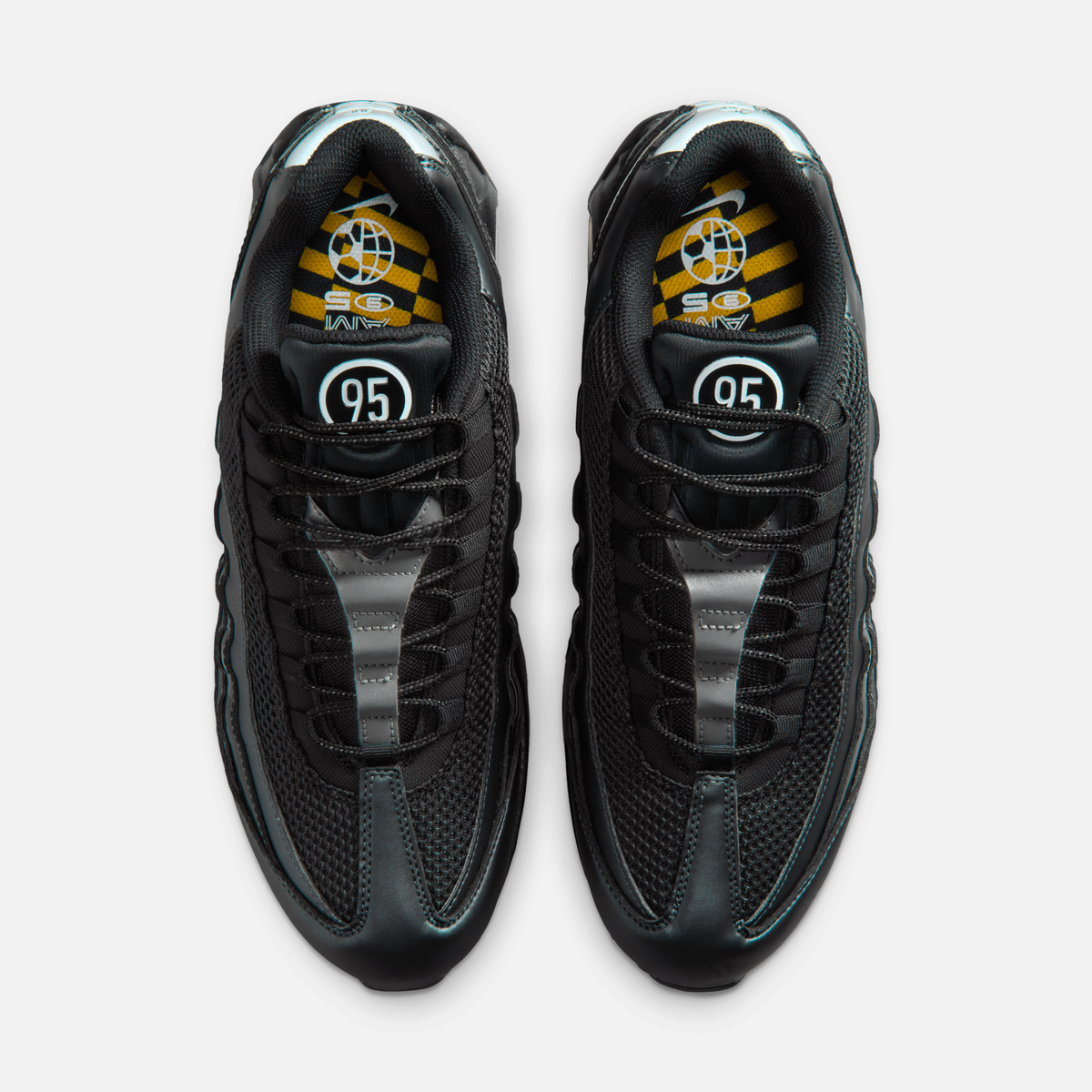 Nike Air Max 95 Big Bubble Total 90 - Preto / Dourado / Prateado metálico / Branco