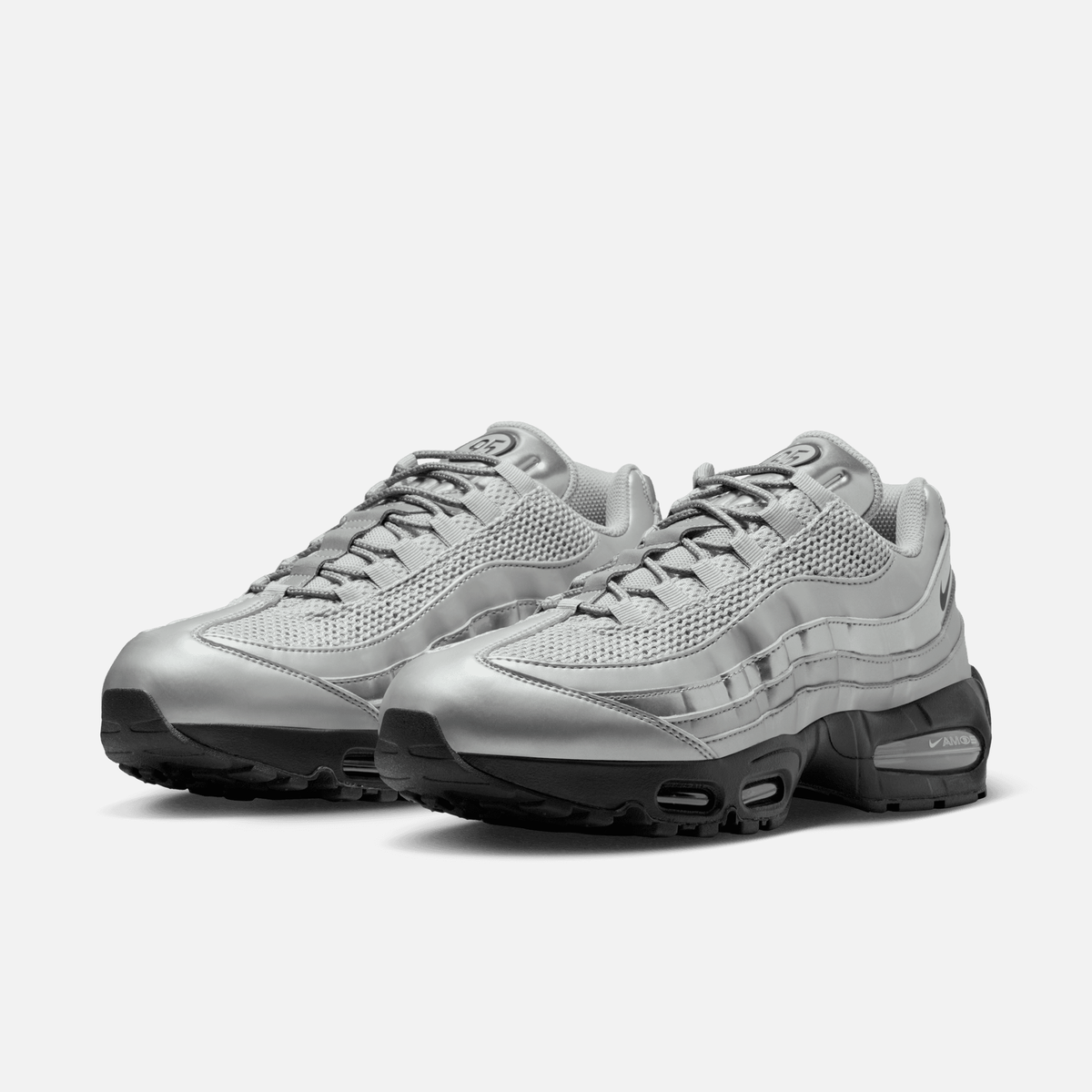 Nike Air Max 95 Big Bubble Total 90 - Prateado metálico / Preto / Vermelho