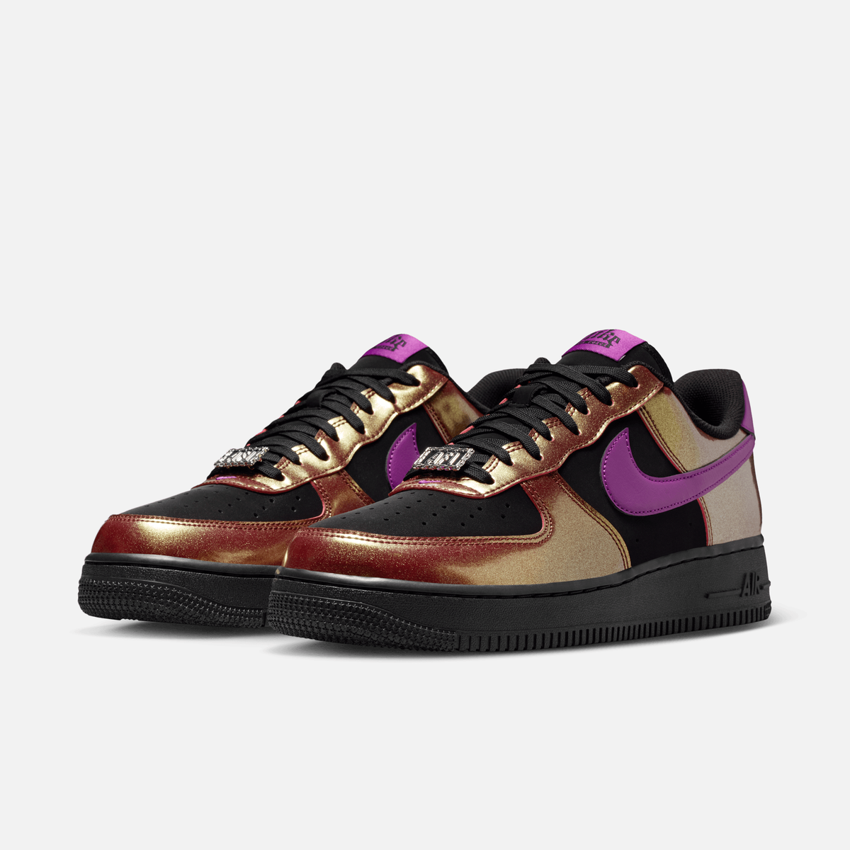 Nike Air Force 1 Low Glam Rock - Preto / Roxo-framboesa