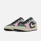 Air Jordan 1 Low - Antracito / Bege-cru / Lilás-claro / Branco-creme