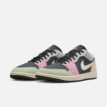 Air Jordan 1 Low - Antracito / Bege-cru / Lilás-claro / Branco-creme