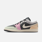 Air Jordan 1 Low - Antracito / Bege-cru / Lilás-claro / Branco-creme
