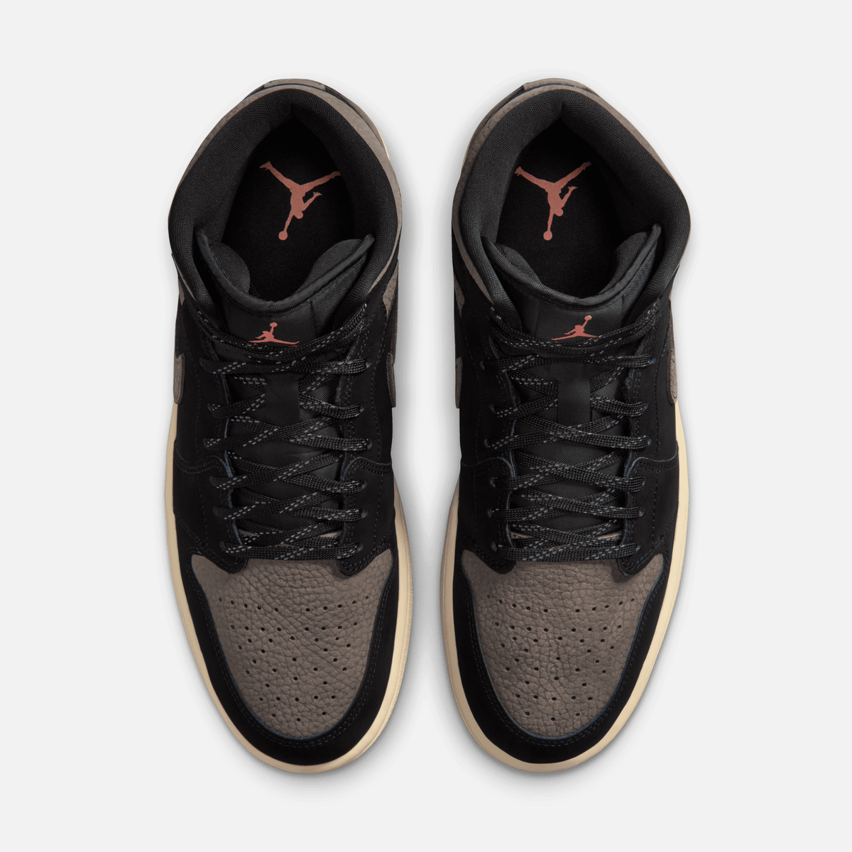 Air Jordan 1 Mid SE - Preto / Laranja-manga claro / Cinza