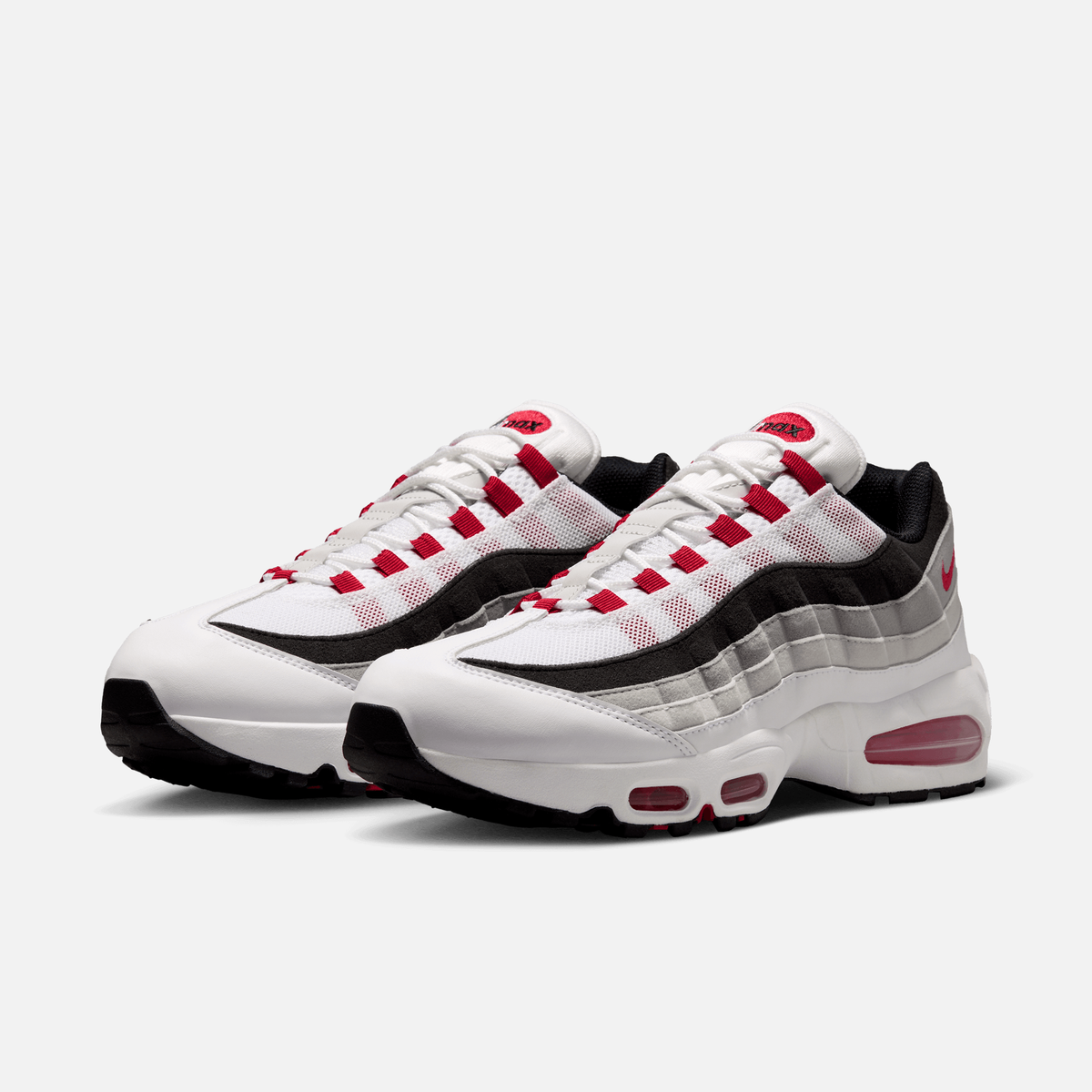 Nike Air Max 95 Big Bubble Premium - Branco / Cinza / Vermelho