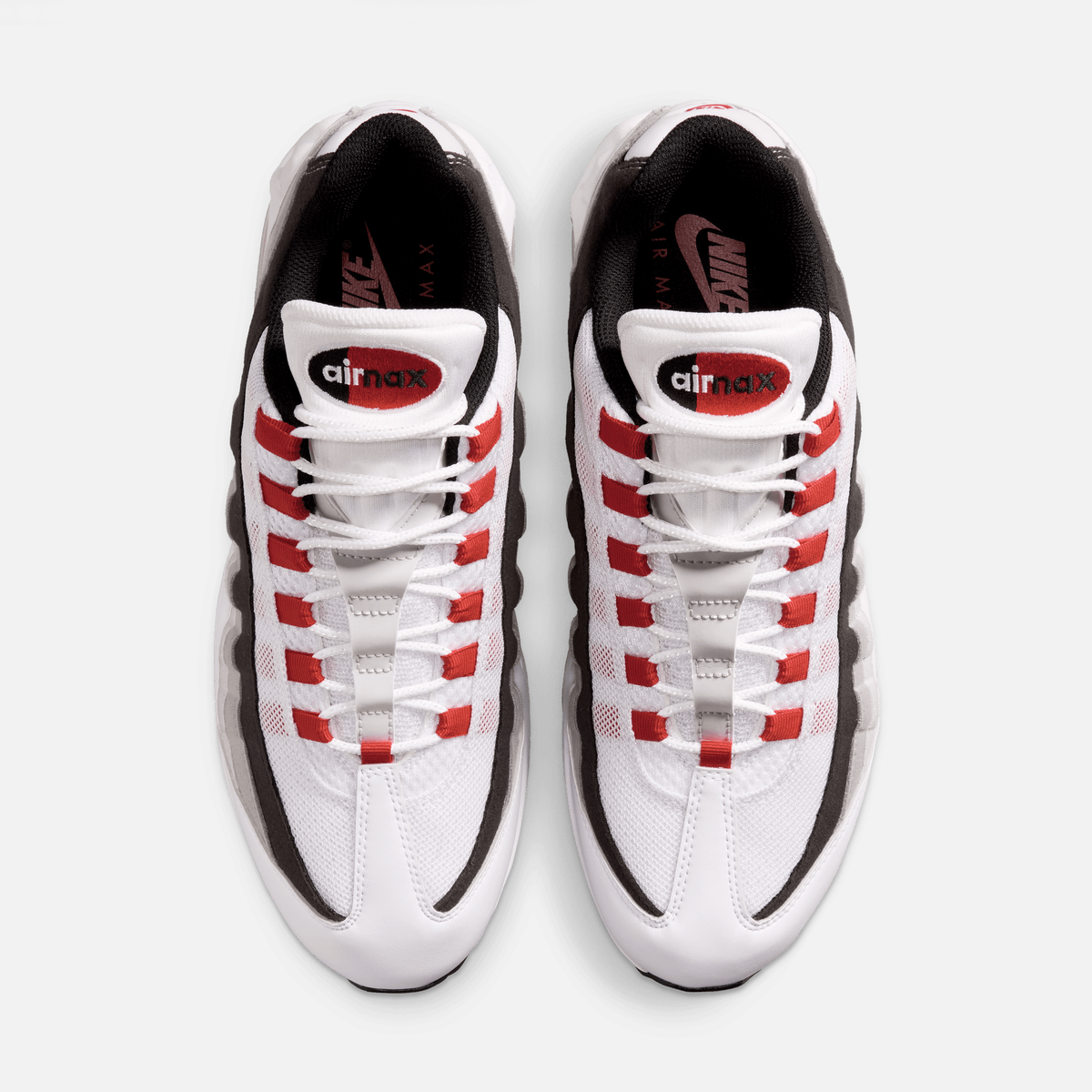 Nike Air Max 95 Big Bubble Premium - Branco / Cinza / Vermelho
