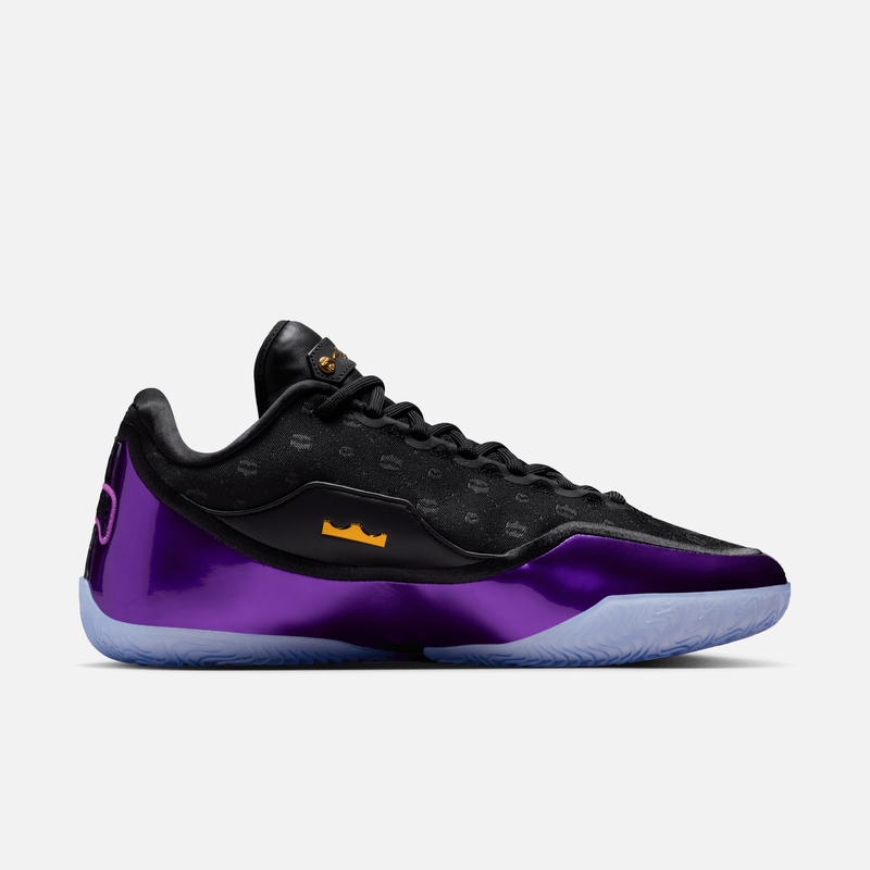 Nike LeBron 23 The Chosen One and The Who One Chose - Preto / Dourado metálico / Roxo intenso