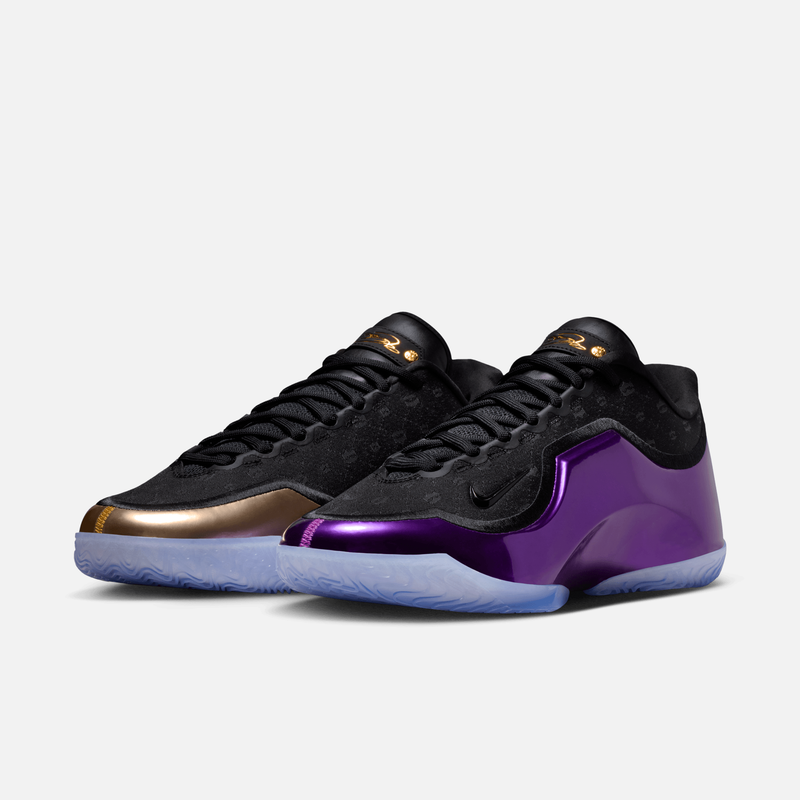 Nike LeBron 23 The Chosen One and The Who One Chose - Preto / Dourado metálico / Roxo intenso