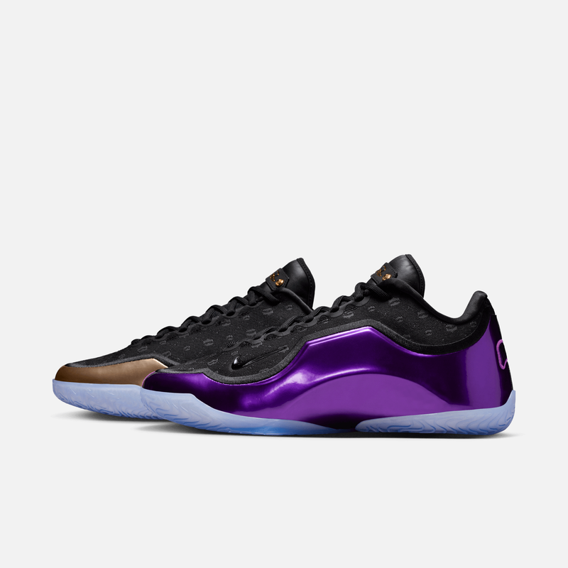 Nike LeBron 23 The Chosen One and The Who One Chose - Preto / Dourado metálico / Roxo intenso