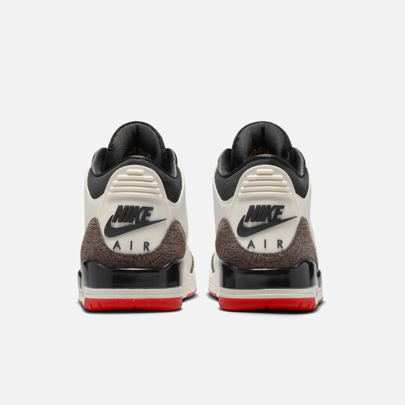 Air Jordan 3 Retro Worlds Best Dad - Branco-creme / Preto / Vermelho / Marfim-claro / Marrom-caramelo
