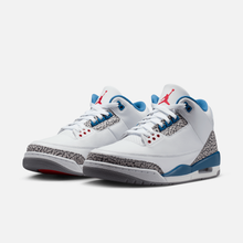 Air Jordan 3 Retro - Branco / Azul-vivo / Vermelho / Cinza