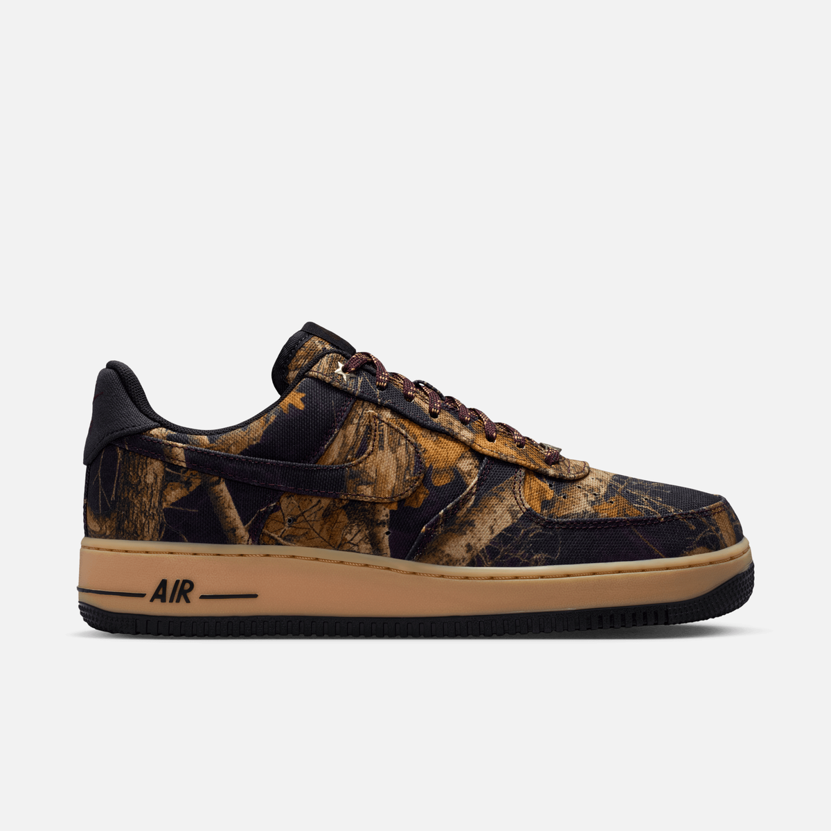 Nike Air Force 1 Low RealTree - Preto-suave / Multicolorido / Caramelo-amarelado