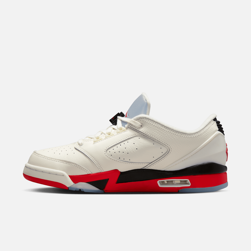 Air Jordan Sixty Plus Low - Branco-creme / Preto / Prateado refletivo / Vermelho