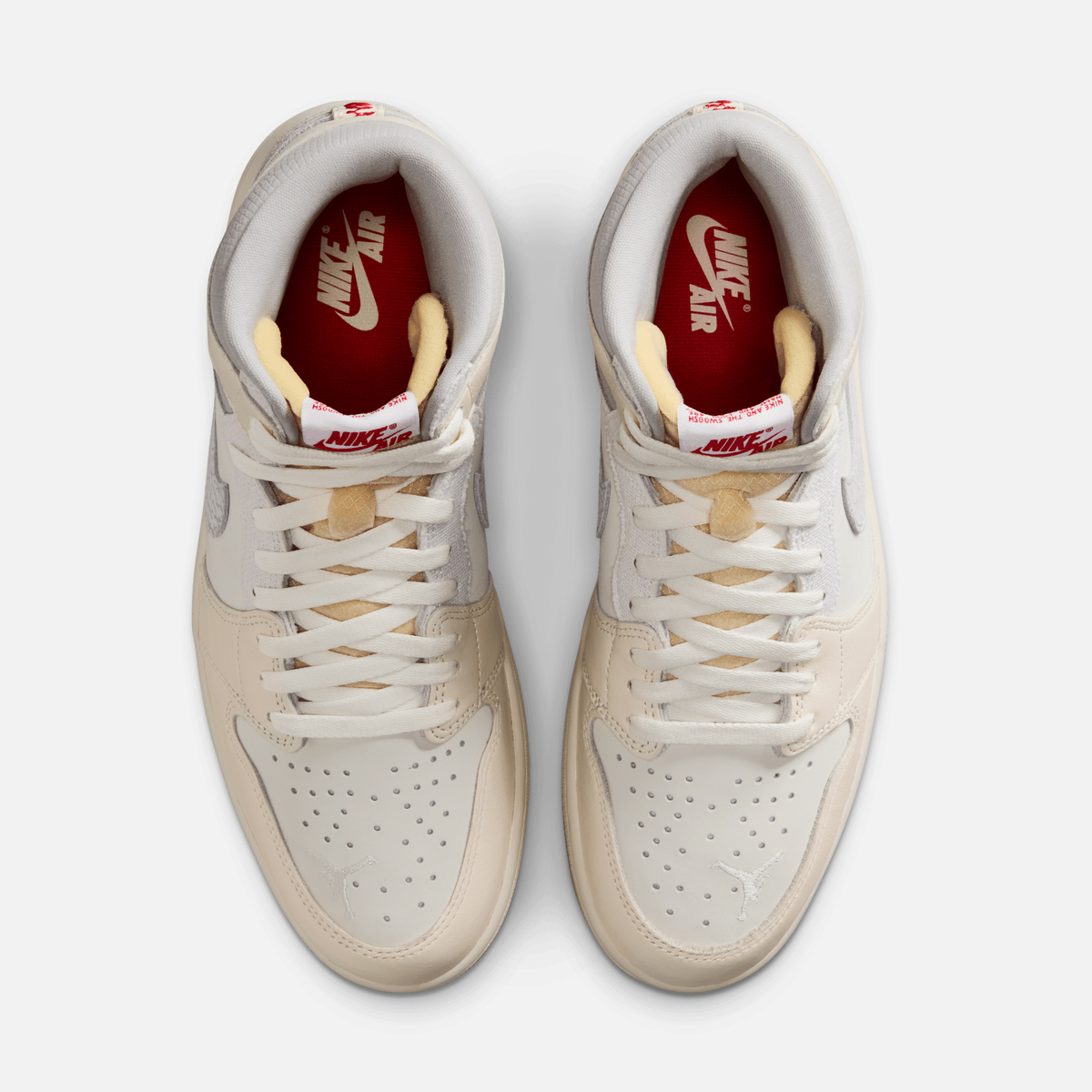 Air Jordan 1 High OG - Branco-creme / Vermelho / Marfim-claro / Branco-acinzentado