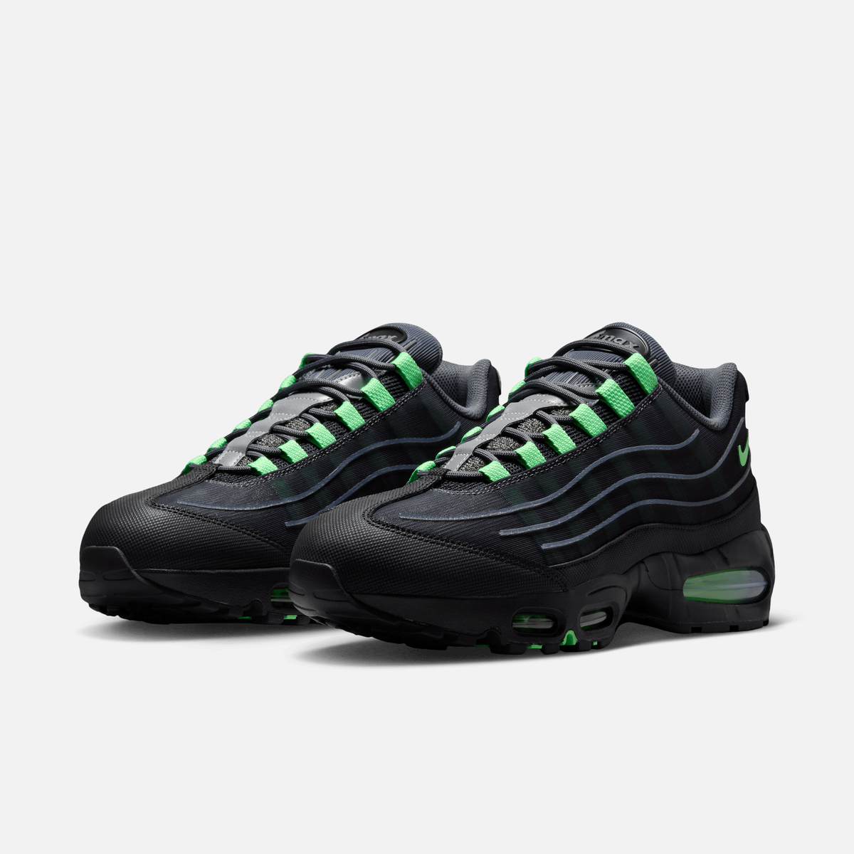 Nike Air Max 95 Big Bubble - Cinza / Preto / Prateado metálico / Verde