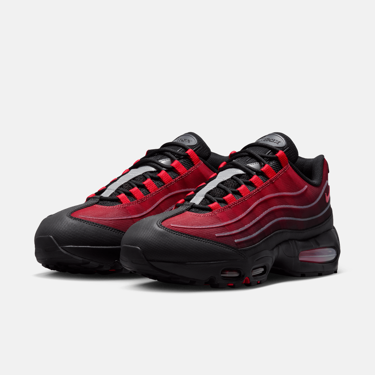 Nike Air Max 95 Tech - Preto / Vermelho / Prateado metálico