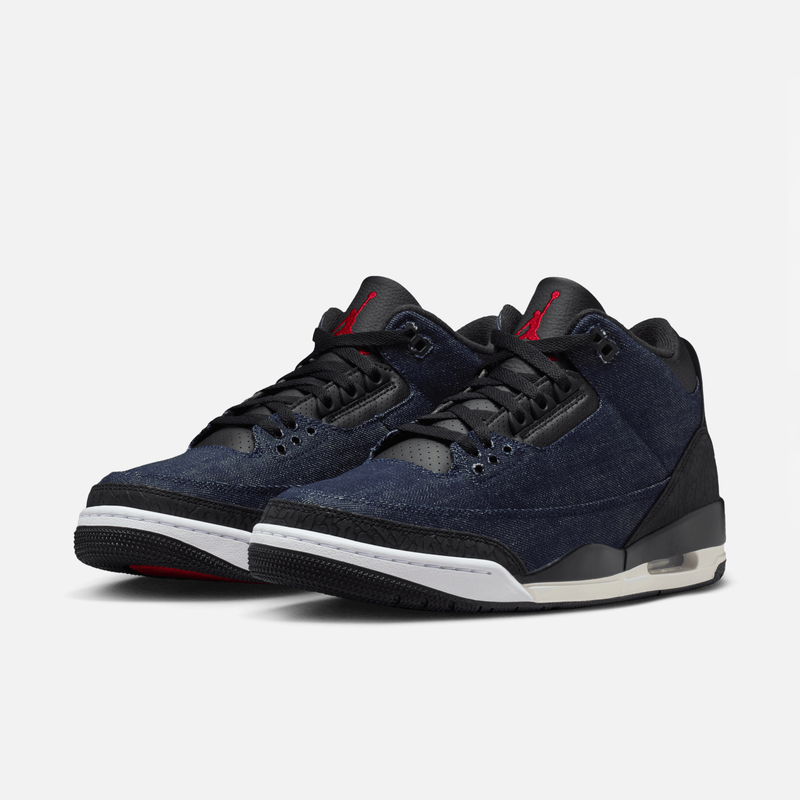 Air Jordan 3 Retro x Levis Indigo Denim - Índigo / Vermelho / Preto / Branco-creme