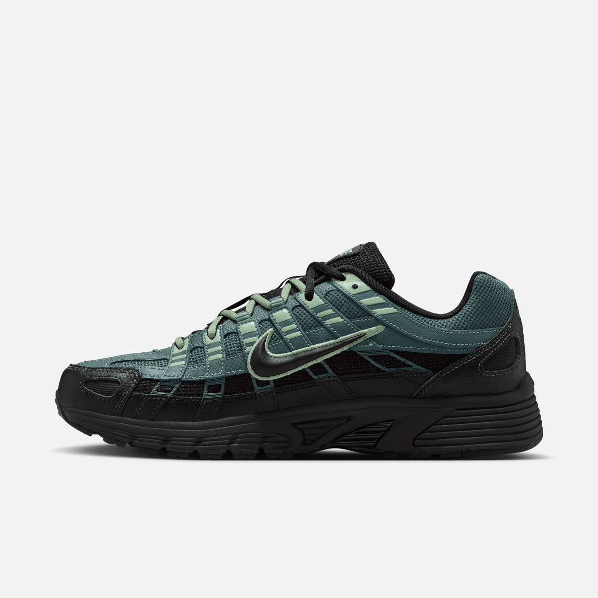 Nike P-6000 - Preto / Cinza-ardósia / Verde-claro
