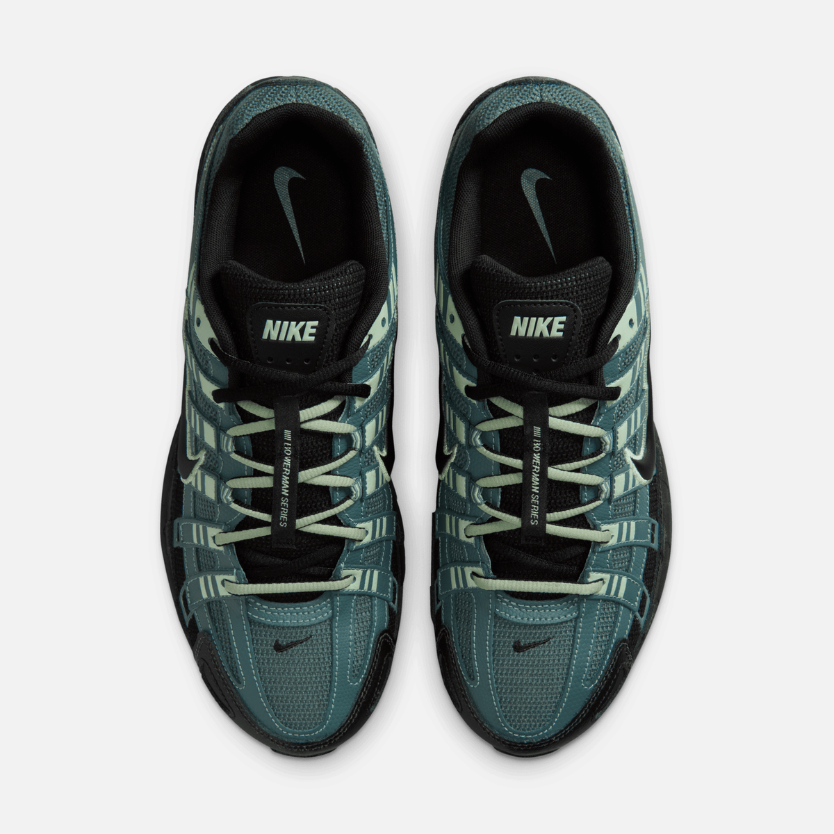 Nike P-6000 - Preto / Cinza-ardósia / Verde-claro