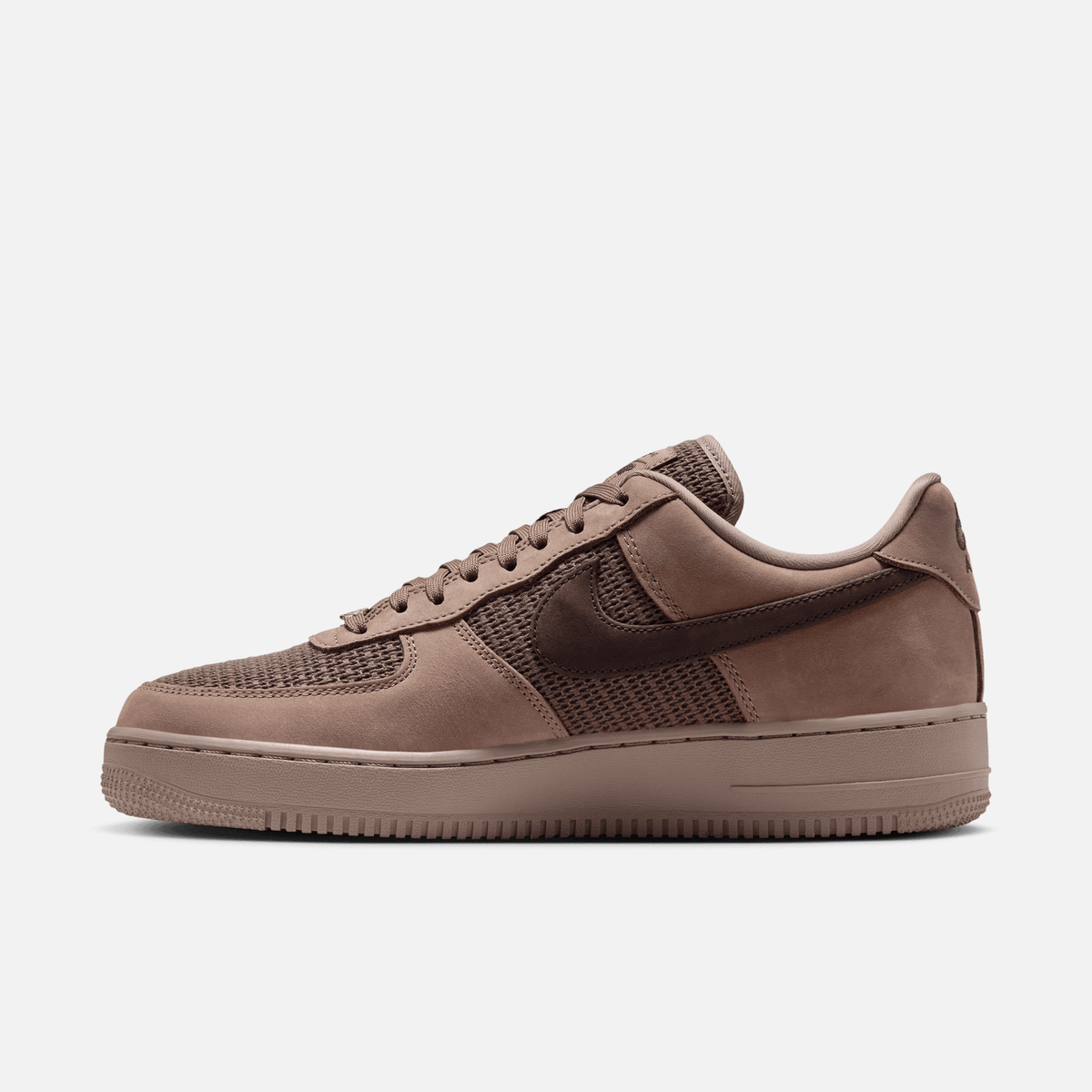 Nike Air Force 1 Low Woven - Marrom / Marrom-avelã escuro / Prateado metálico
