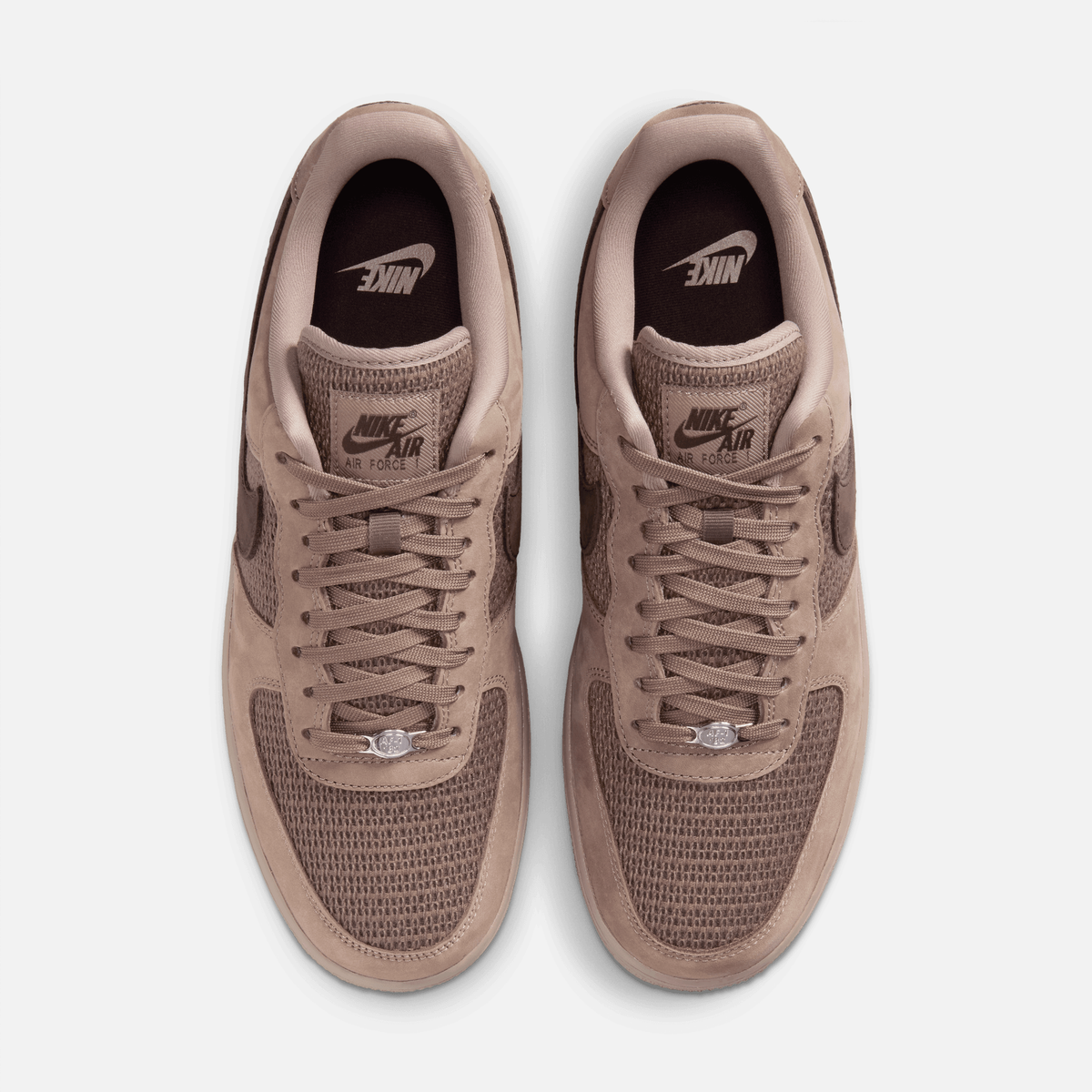 Nike Air Force 1 Low Woven - Marrom / Marrom-avelã escuro / Prateado metálico