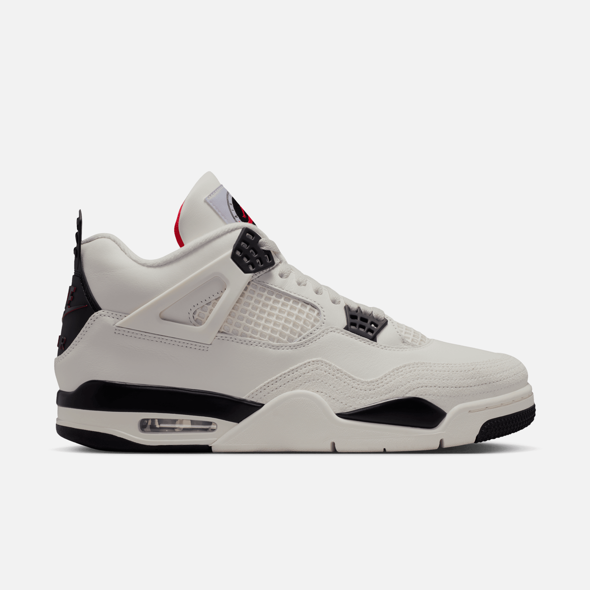 Air Jordan 4 Retro Flight Club - Branco-creme / Preto / Vermelho