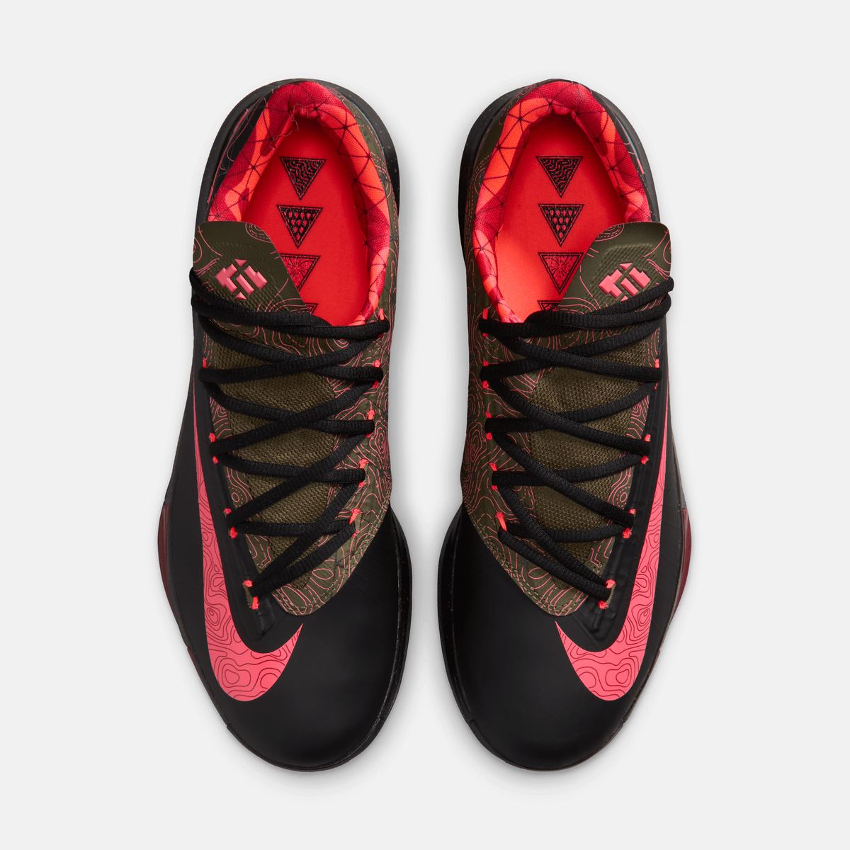 Nike KD 6 Meteorology - Preto / Vermelho / Verde-oliva médio