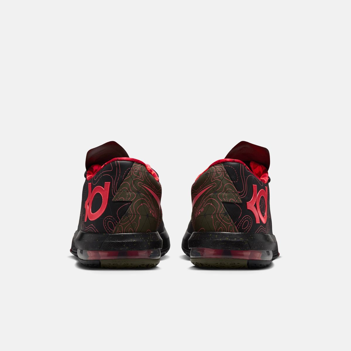 Nike KD 6 Meteorology - Preto / Vermelho / Verde-oliva médio