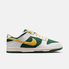 Nike Dunk Low - Branco-creme / Verde-abeto / Vermelho / Dourado