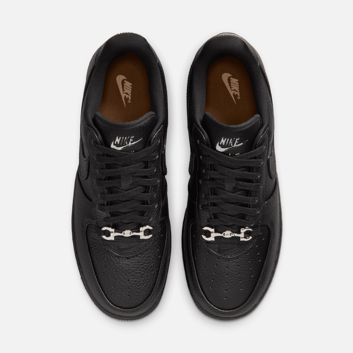Nike Air Force 1 Low - Preto / Prateado metálico