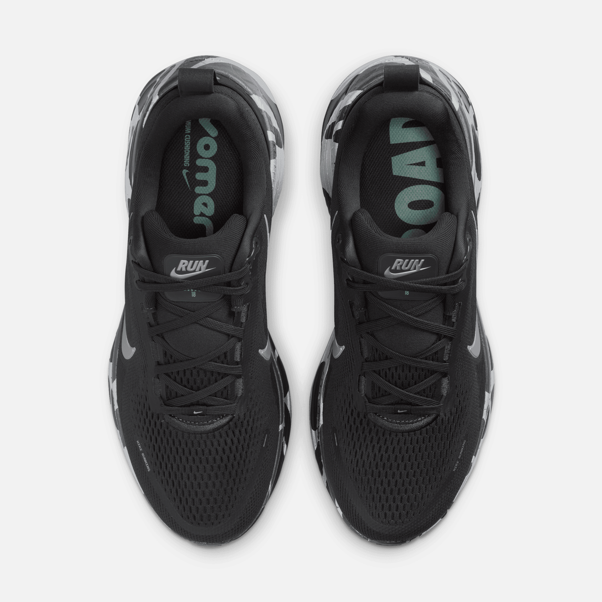 Nike Vomero 18 - Antracito / Verde-acinzentado / Prateado metálico / Prateado refletivo