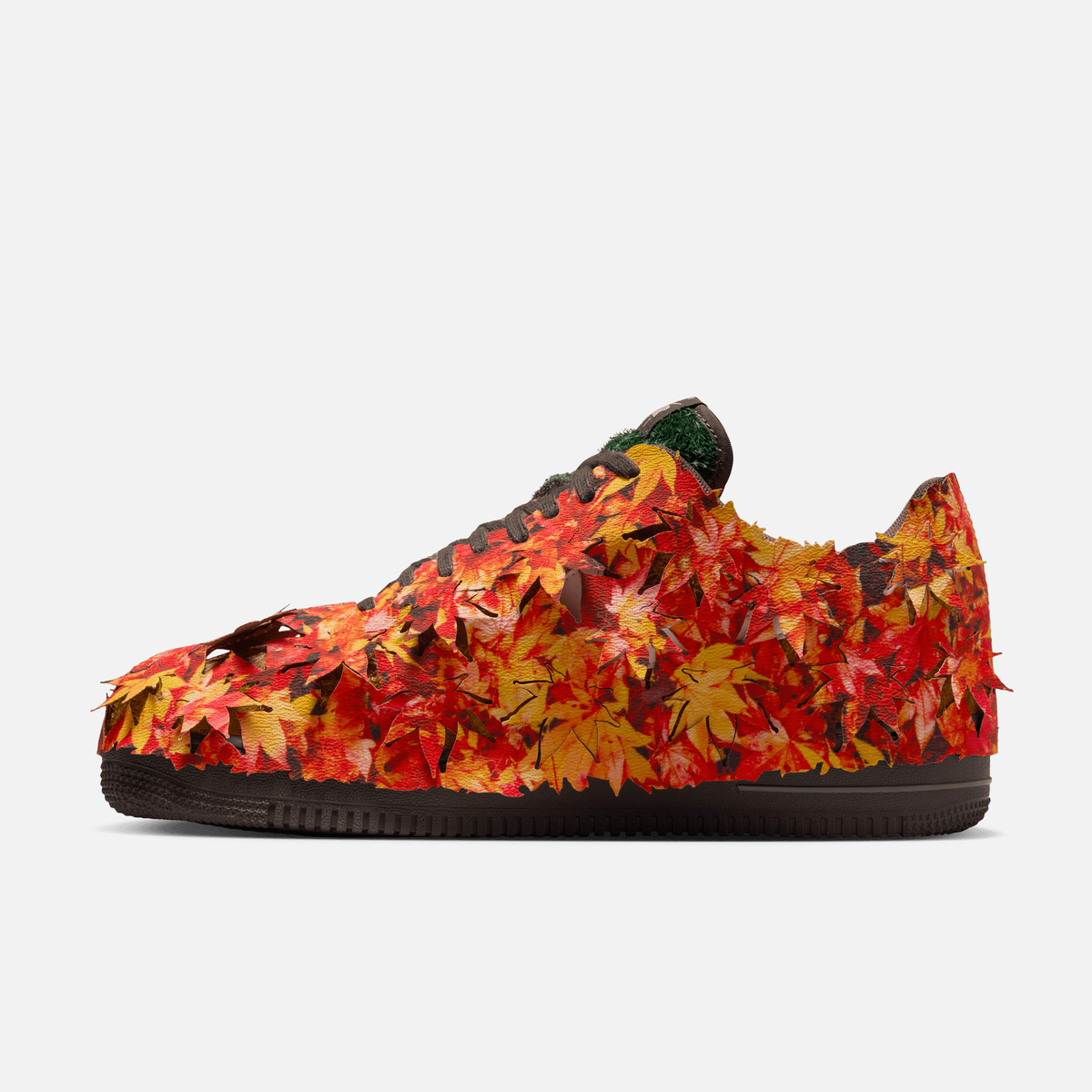 Nike Air Force 1 Low LX Leaf Camo - Verde-oliva / Branco-creme / Verde-oliva médio / Verde-abeto / Marrom-acinzentado / Malva acinzentado