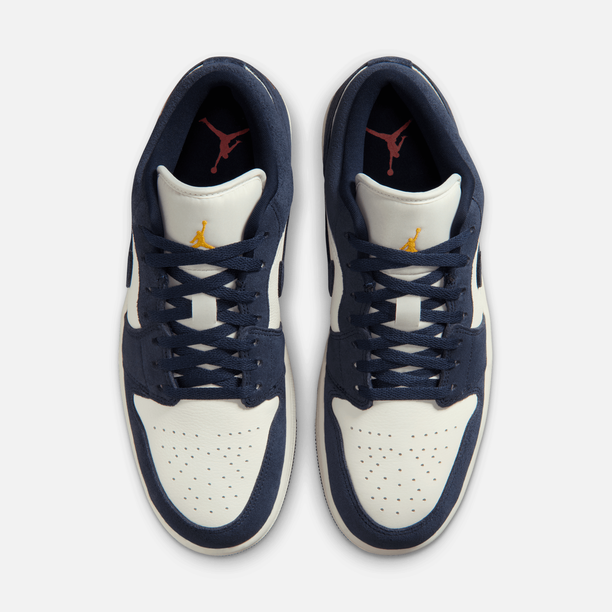 Air Jordan 1 Low - Azul-escuro / Dourado / Vermelho