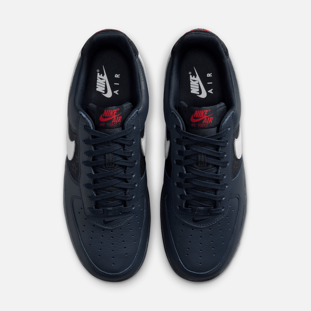 Nike Air Force 1 Low - Azul-escuro / Vermelho / Branco / Multicolorido