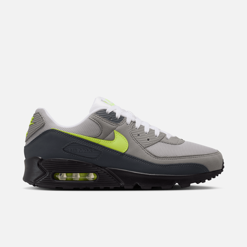 Nike Air Max 90 - Preto / Amarelo neon / Antracito / Cinza / Cinza-carvão claro