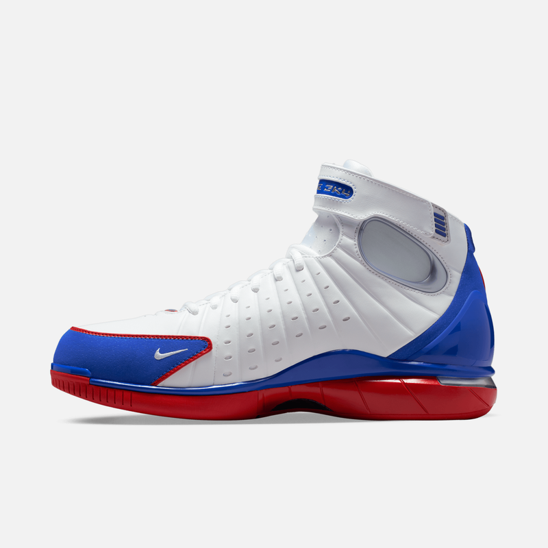 Nike Air Zoom Huarache 2K4 All Star - Branco / Azul-royal / Vermelho / Prateado metálico