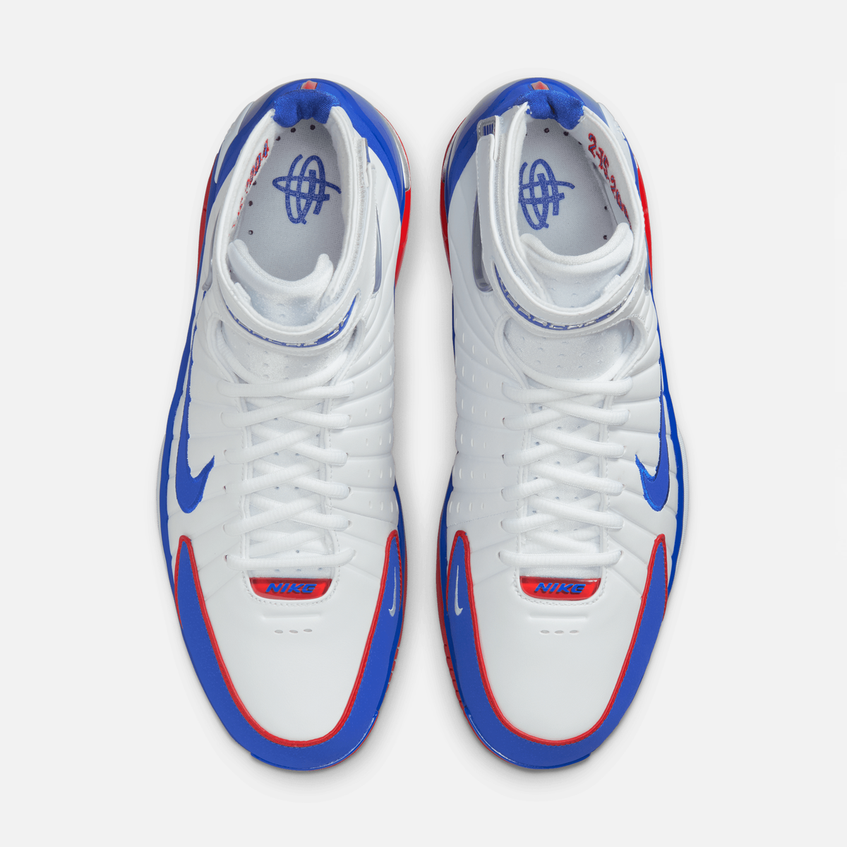 Nike Air Zoom Huarache 2K4 All Star - Branco / Azul-royal / Vermelho / Prateado metálico