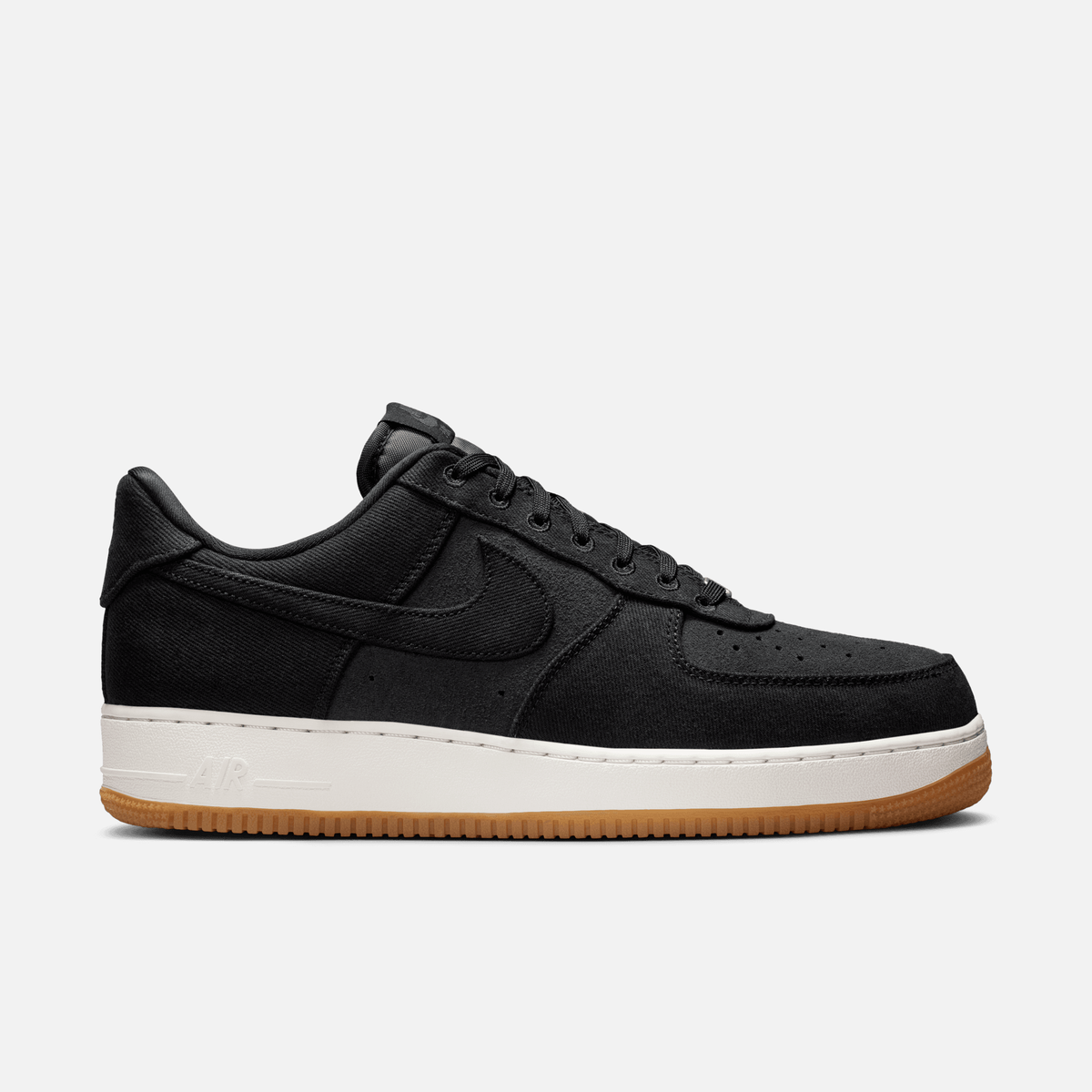 Nike Air Force 1 Low Denim - Preto / Cinza escuro / Caramelo-médio