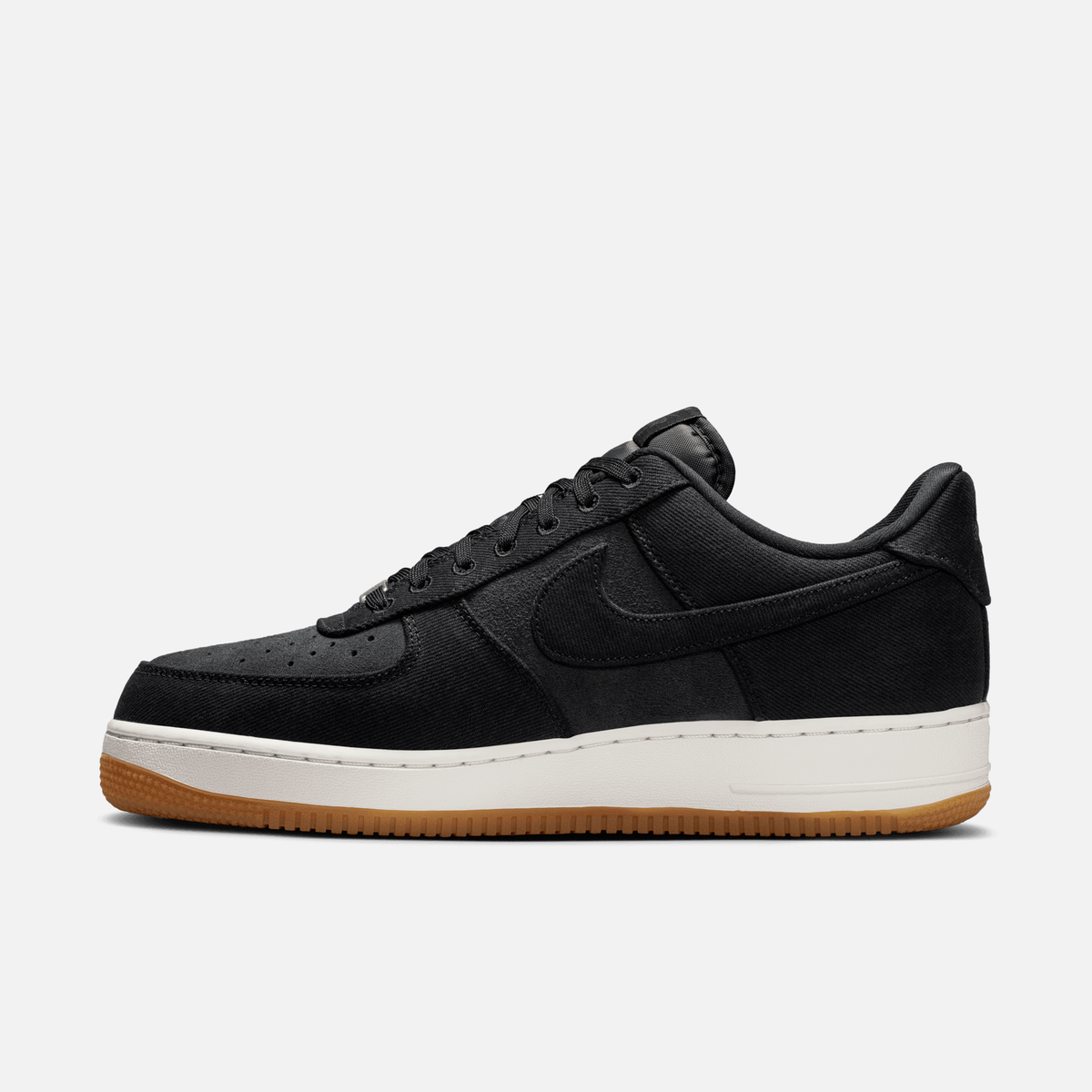 Nike Air Force 1 Low Denim - Preto / Cinza escuro / Caramelo-médio