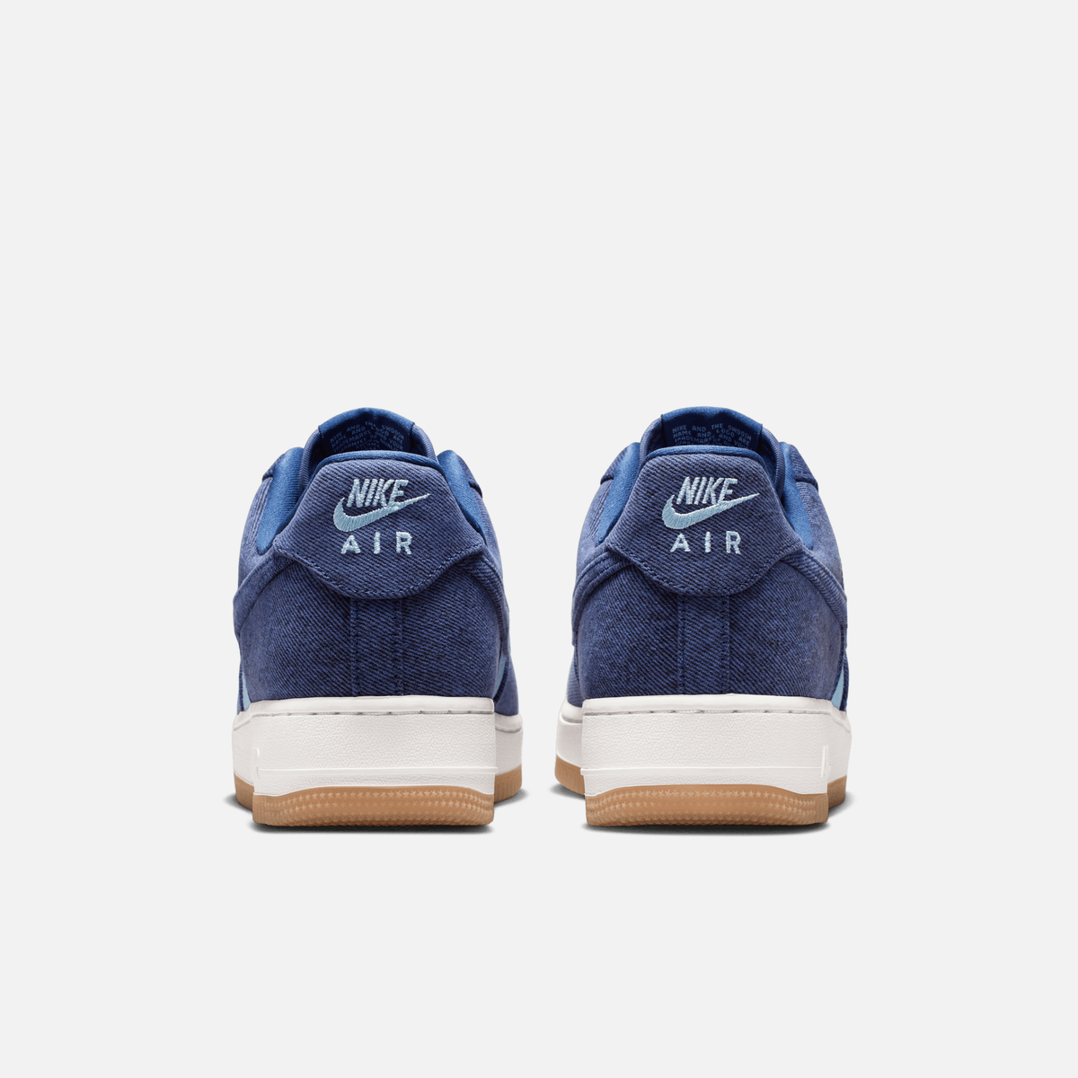 Nike Air Force 1 Low Denim Navy Worn - Azul-marinho / Azul / Branco