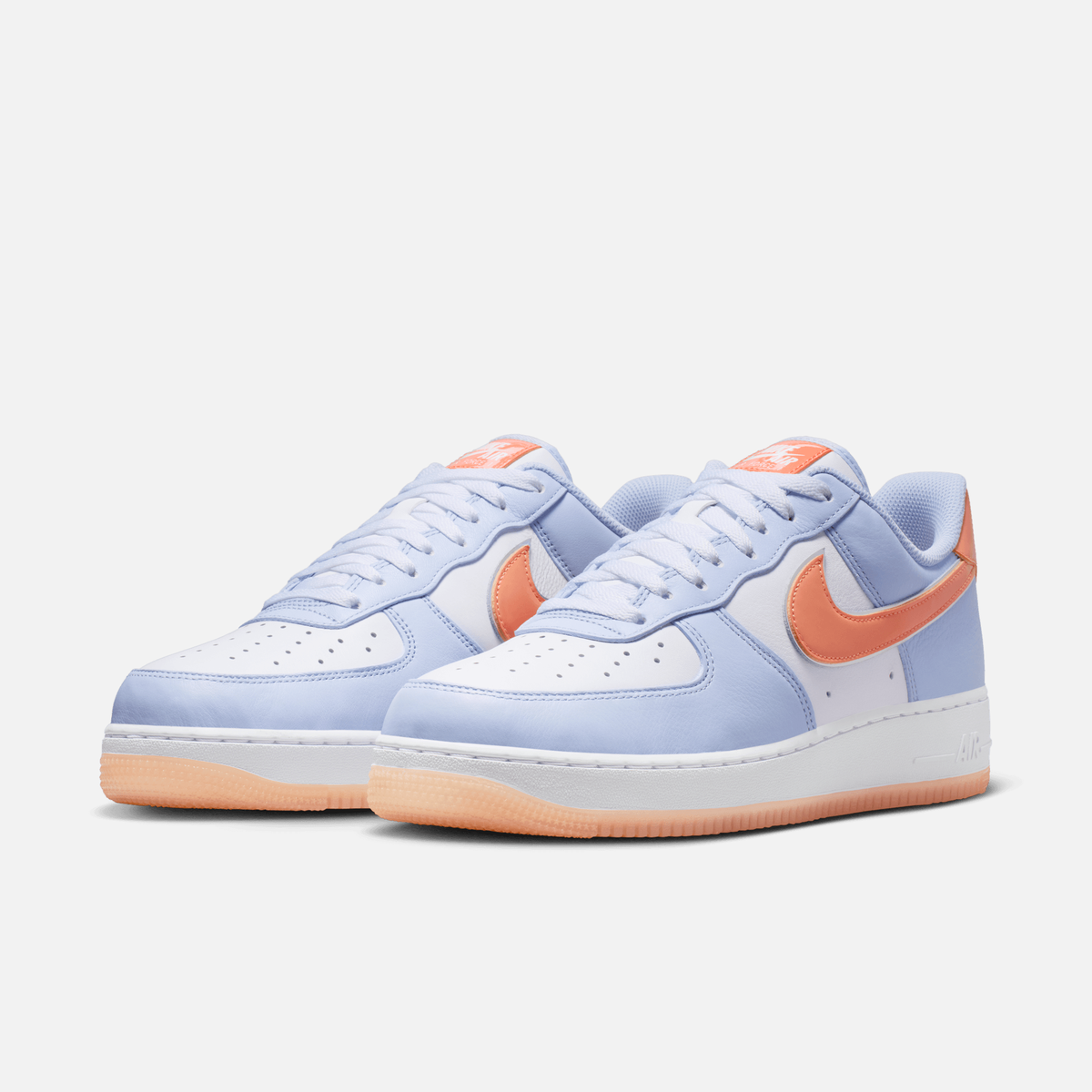 Nike Air Force 1 Low - Azul / Branco / Laranja / Prateado metálico