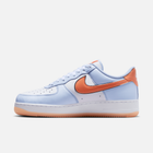 Nike Air Force 1 Low - Azul / Branco / Laranja / Prateado metálico