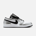 Air Jordan 1 Low Tiempo - Branco / Preto / Prateado metálico