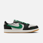 Air Jordan 1 Low OG - Branco-acinzentado / Verde / Preto / Caramelo-médio