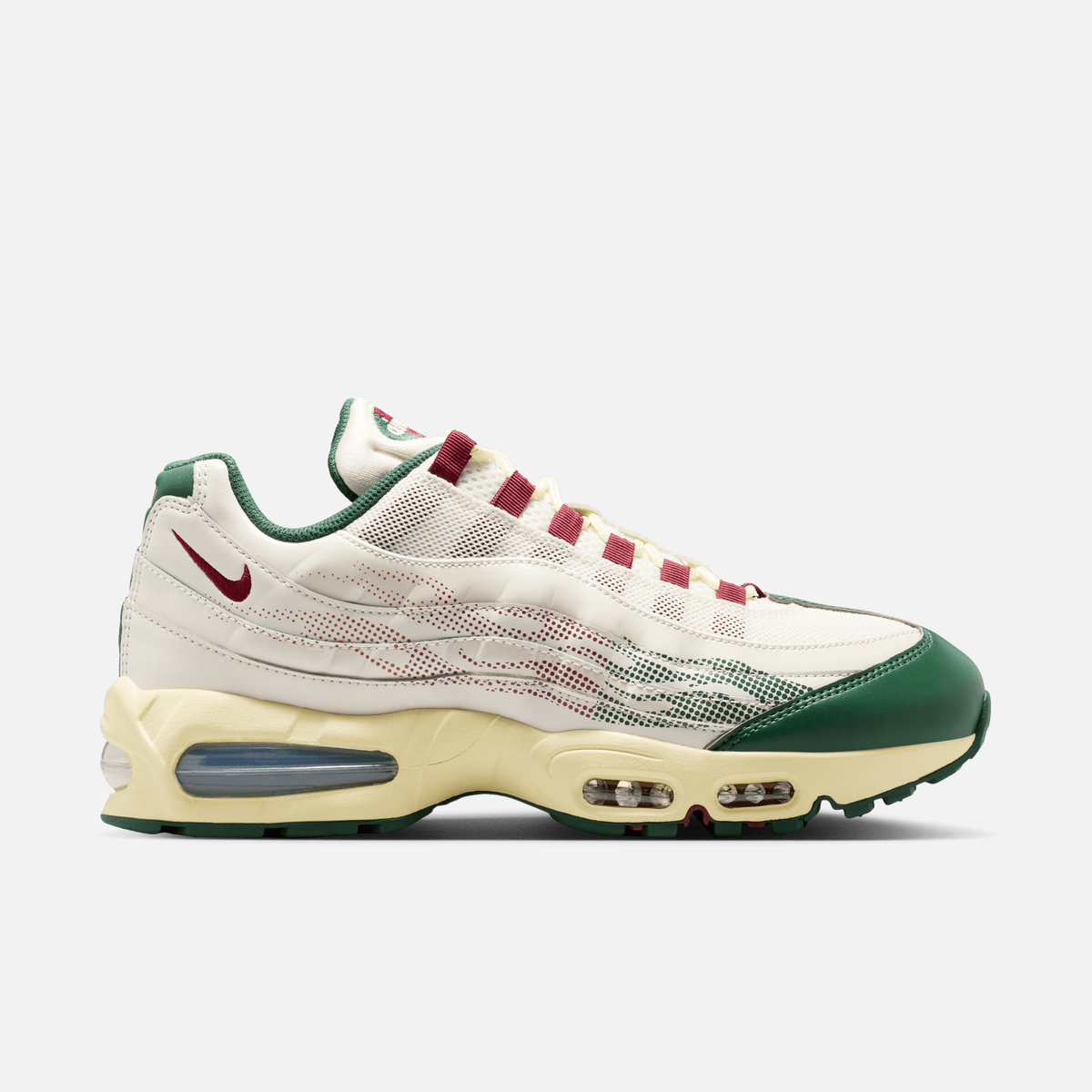 Nike Air Max 95 Mexico World Cup - Branco-acinzentado / Vermelho / Verde-abeto / Alabastro / Rosa-peônia / Branco