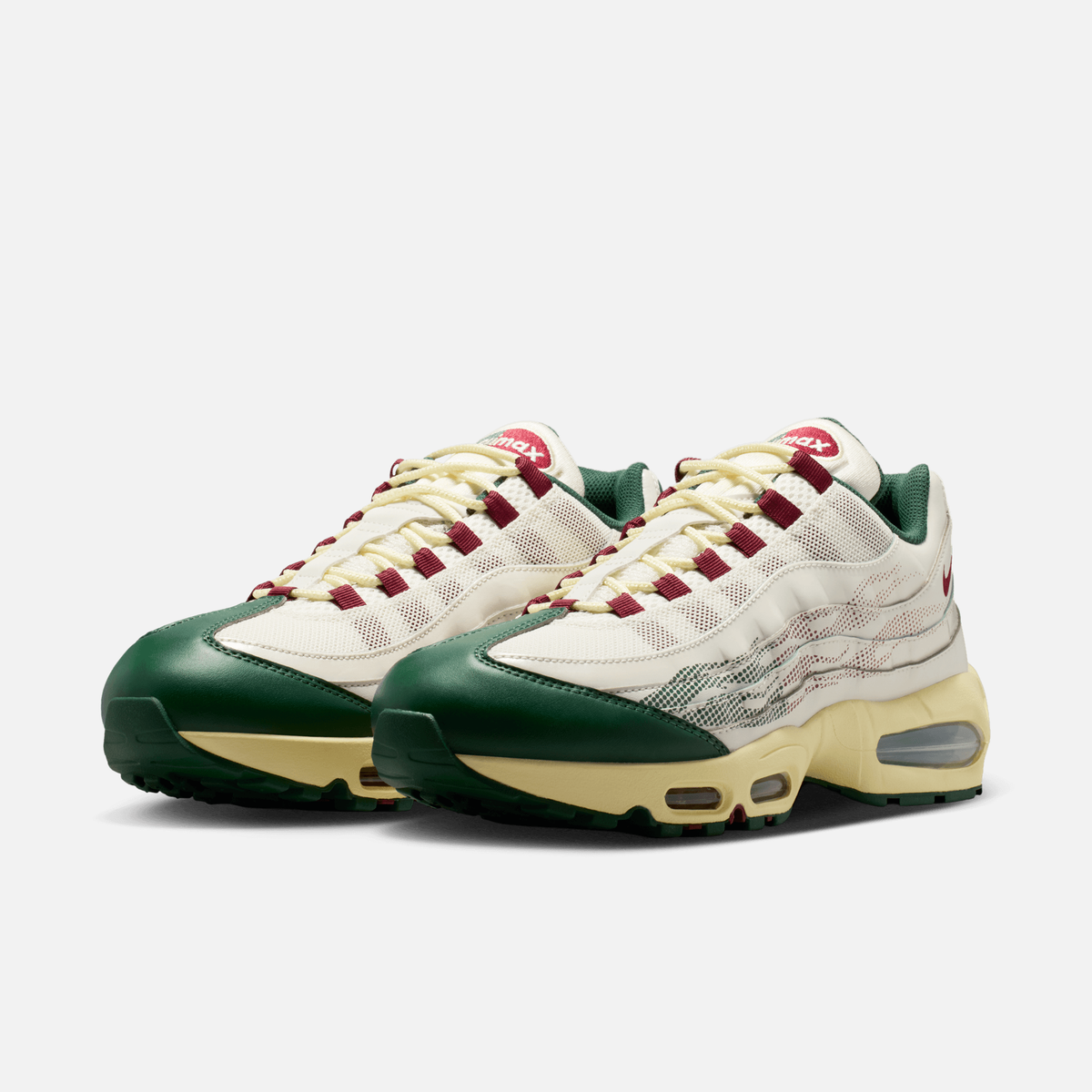Nike Air Max 95 Mexico World Cup - Branco-acinzentado / Vermelho / Verde-abeto / Alabastro / Rosa-peônia / Branco