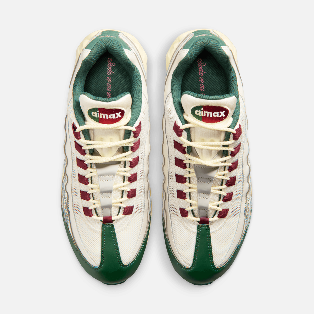 Nike Air Max 95 Mexico World Cup - Branco-acinzentado / Vermelho / Verde-abeto / Alabastro / Rosa-peônia / Branco