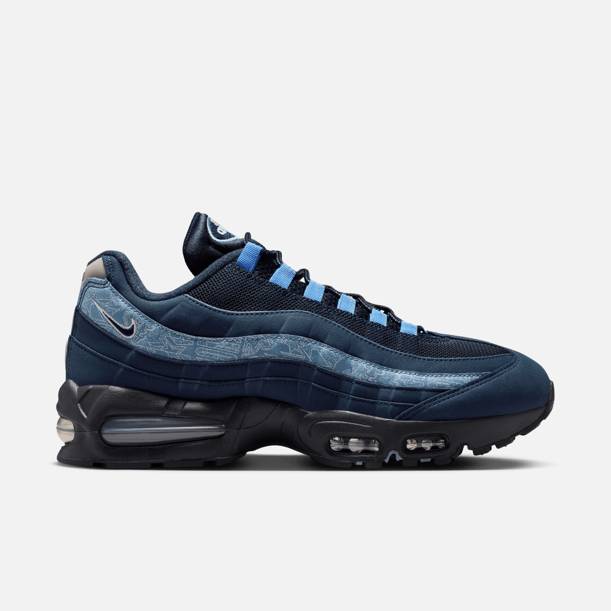 Nike Air Max 95 Big Bubble SE - Multicolorido / Azul-escuro / Azul / Branco / Preto