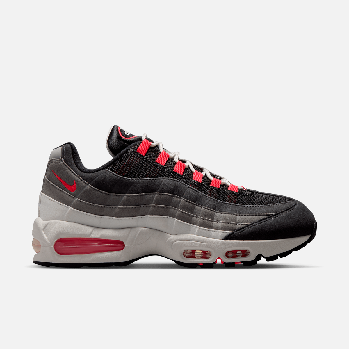 Nike Air Max 95 Big Bubble - Antracito / Cinza-grafite claro / Cinza-carvão claro / Vermelho